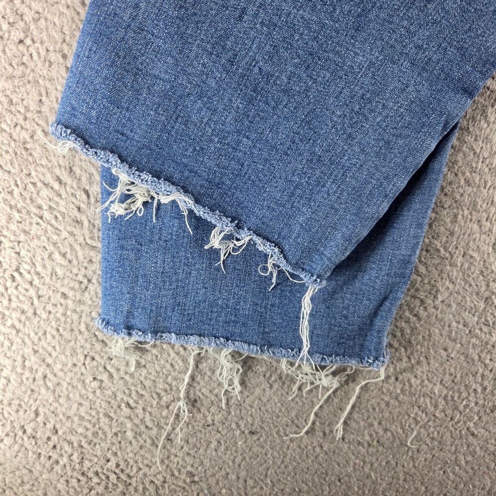 OAT New York Jeans Womens 28 Blue Medium Wash High Rise Straight Raw Hem Denim - Picture 16 of 16